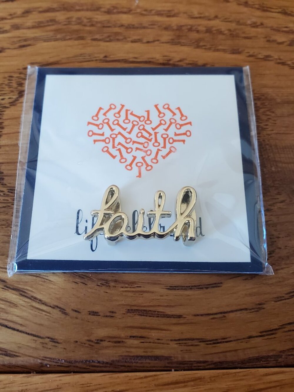 2 for $15 | Keep Collective Script Word Gold Faith Key